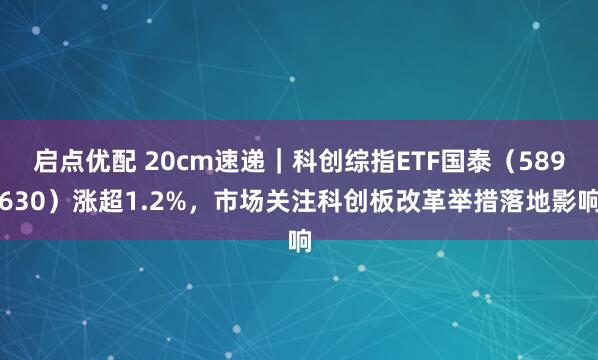 启点优配 20cm速递｜科创综指ETF国泰（589630）涨超1.2%，市场关注科创板改革举措落地影响
